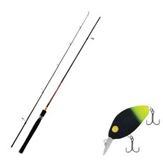 APIS Firestorm 鱸魚路亞釣竿 S662ML + DAMIKI DC-200 硬式路亞假餌 55mm009-1 GREEN TAIL BLACK, 1套