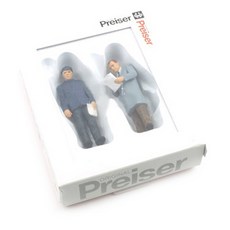 PREISER 複製品 1/24 總統和工作人員彩繪人體模型微型公仔 2p 套組 PRS571157FG, 1套