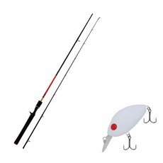 Apice Fire Storm浴缸擬餌竿 C662M+Damiki DC-200硬餌擬餌 55mm007 CREAM WHITE, 1套