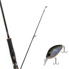 Wonda Avalon 紡車路亞釣竿 662M + Damiki DC-100 硬餌路亞 55mm306T BLUE CRAW, 1套
