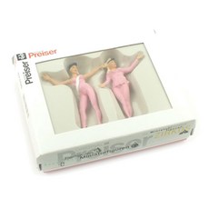 PREISER 複製品 1/24 車展賽車女孩彩繪人體模型微型公仔 2p 套組 PRS571065FG, 1套