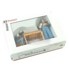 PREISER 複製品 1/22.5 休息鐵路工人繪畫微型人偶套組 PRS451404FG, 1套