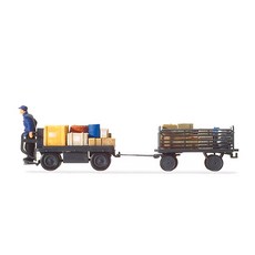 PREISER複製品1/87電動手推車運送物品的駕駛者模型 PRS102566FG, 單品