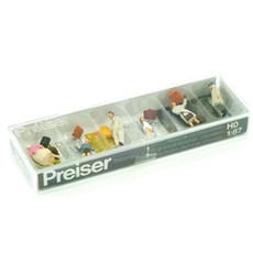 PREISER 複製品 1/87 機場乘客彩繪微型人體模型 6p 套組 PRS104171FG, 1套