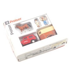 PREISER 複製品 1/87 三菱帕杰羅騎行車人偶套組 PRS33243FG, 1套