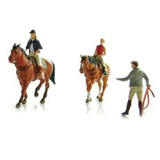 PREISER 레프리카 1/87 승마하는 사람들 피규어 세트 PRS105024FG, 1세트