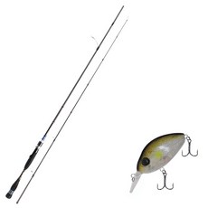 Aomax Neo Black Spinning Type擬餌釣竿 S-702ML+Damiki DC-100硬體擬餌 55mm304H SP AYU, 1套