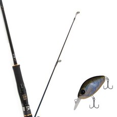 Won Da Avalon捲線式擬餌釣竿 662ML+Damiki DC-100硬餌擬餌 55mm306T BLUE CRAW, 1套