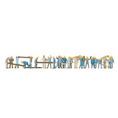 PREISER 複製品 1/87 鐵路工人彩繪微型公仔 24p 套組 PRS144030FG, 1套