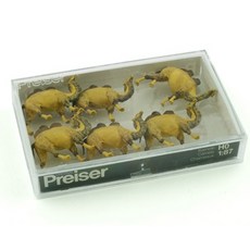 PREISER複製品1/87駱駝著色動物迷你模型 6入組 PRS203836FG, 1套