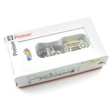 PREISER 複製品 1/87 牛與草繪人體模型人偶 3p 套組 PRS304724FG, 1套