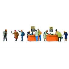 PREISER 複製品 1/87 商店人物人體模型微型公仔套組 PRS106472FG, 1套