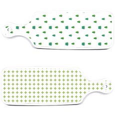 Roem Design 上菜砧板 2件套組 圓形圖案粉彩綠板, 圓形圖案粉彩綠, 松樹藝術圖, 1套