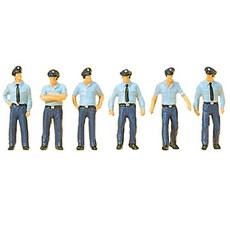 PREISER 複製品 1/87 警察彩繪微型人體模型 6p 套組 PRS103426FG, 1套