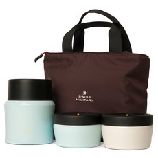 SWISS MILITARY 保溫飯盒組 350ml, 天藍色, 1套