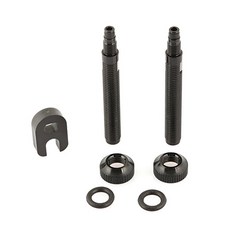 VLLU 自行車閥門延長器 40mm 防噪音, 黑色的, 1套