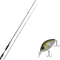 Aomax Neo Black Spinning Type擬餌竿 S-702ML+Damiki DC-200硬餌擬餌 55mm 304H SP AYU, 1套