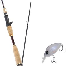 Won Da Besta路亞竿 632MBC+Damiki DC-200硬餌路亞 55mm 267H GHOST SMOG, 1套