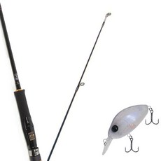 Won Da Avalon捲線器擬餌釣竿 662M+Damiki DC-200硬餌擬餌 55mm 267H GHOST SMOG, 1套