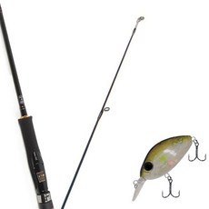 Won Da Avalon捲線器擬餌釣竿 662M+Damiki DC-200硬餌擬餌 55mm 268H GHOST AYU, 1套