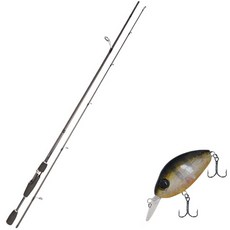 Youngkwu產業Blue Force Starzen擬餌竿 S66ML+Damiki DC-200硬體擬餌 55mm 305H SUN FISH, 1套