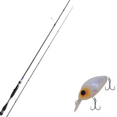 Aomax Neo Black捲線器型擬餌竿 S-702ML+Damiki DC-200硬餌擬餌 55mm 269T ORANGE SPOT PEARL, 1套