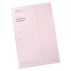 대시앤도트 한달목표 달력 one by one, 핑크, 1개입