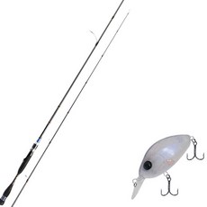 Aomax Neo Black Spinning Type擬餌釣竿 S-702ML+Damiki DC-200硬餌擬餌 55mm 267H GHOST SMOG, 1套