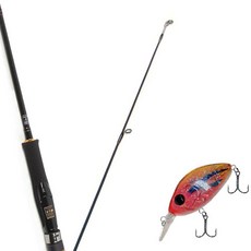 Wonda Avalon 紡車輪路亞竿 662ML + Damiki DC-200 硬餌路亞 55mm 216H APACHE, 1套