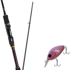 Won Da Besta路亞竿 662MSP+Damiki DC-200硬餌路亞 55mm 228H SPINE ILLUSION, 1套