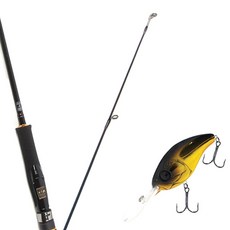 Won Da Avalon捲線器擬餌釣竿 702M+Damiki DC-400硬餌擬餌 70mm 236H BLACK GOLD HOLO, 1套