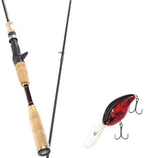 Won Da Besta路亞竿 632MBC+Damiki DC-300硬餌路亞 55mm 307D RED CRAW, 1套