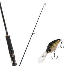 Won Da Avalon捲線器擬餌釣竿 662M+Damiki DC-300硬餌擬餌 55mm 305H SUN FISH, 1套