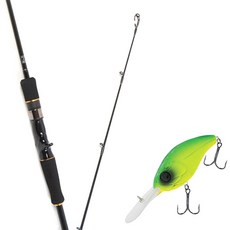 Won Da Avalon Bait 632M擬餌釣竿+Damiki DC-400硬體擬餌 70mm 206D MAT TIGER, 1套