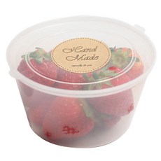 一鍵式一體成型圓形容器 大 10入 + 牛皮圓形貼紙 10張, 1套, 10個