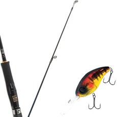 Won Da Avalon捲線器擬餌釣竿 702M+Damiki DC-400硬餌擬餌 70mm 316H RED GILL, 1套