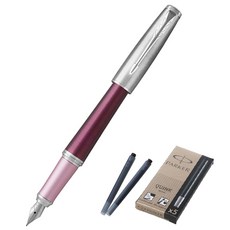 PARKER 派克 Urban N 優質鋼筆實惠套組, F, 深紫色