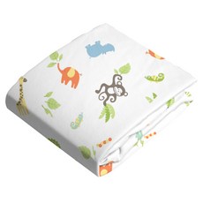 kushies 孩童純棉床套, White Jungle