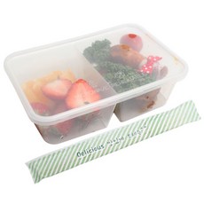 耐熱2格一次性便當 + 筷子組合, 1套, 10個