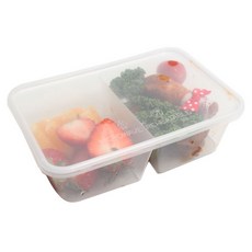 Picnic House耐熱兩格一次性便當盒, 10個, 1個