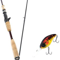 Won Da Besta路亞竿 632MBC+Damiki DC-400硬餌路亞 70mm 316H RED GILL, 1套