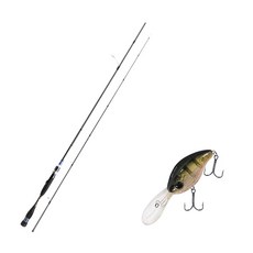 Aomax Neo Black Spinning Type擬餌竿 S-662ML+Damiki DC-300硬餌擬餌 55mm 305H SUN FISH, 1套