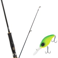 Won Da Avalon捲線器擬餌釣竿 662M+Damiki DC-400硬餌擬餌 70mm 206D MAT TIGER, 1套