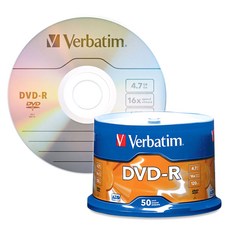 Verbatim 威寶 DVD-R 空白光盤 16X 4.7GB 50p + 蛋糕桶, 單品