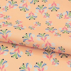 SuSu Studio Alessandro Mendini Festival PU塗層斜紋織物布料, 淡橙色