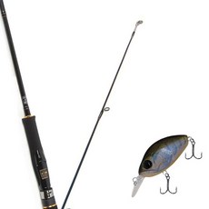 Won Da Avalon捲線式擬餌釣竿 662ML+Damiki DC-200硬餌擬餌 55mm 306T BLUE CRAW, 1套