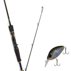 Won Da Avalon餌料擬餌魚竿 632M+Damiki DC-200硬餌擬餌 55mm 306T BLUE CRAW, 1套