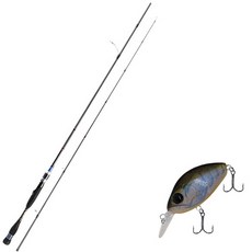 Aomax Neo Black Spinning Type擬餌竿 S-702ML+Damiki DC-200硬餌擬餌 55mm 306T BLUE CRAW, 1套