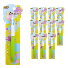 BiC 4 色時尚吸塑包裝圓珠筆 1.0 毫米, 綠色, 12件