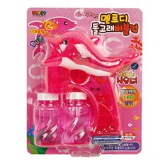 해피프랜즈아이앤디 불빛 멜로디 돌고래 버블건, 핑크, 1개